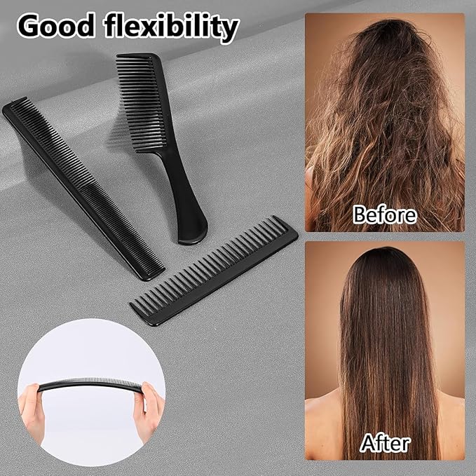 ALLBASA Kit 6PCS – Peignes & Brosses Professionnels de Coiffure, Anti-Statique, Démêlants