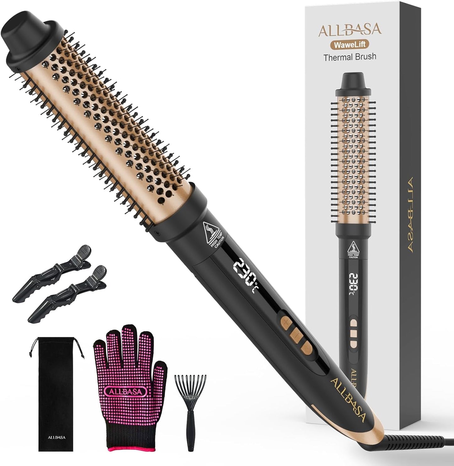 Brosse Thermique Pour Créer des Boucles Naturelles, Réglages de Température