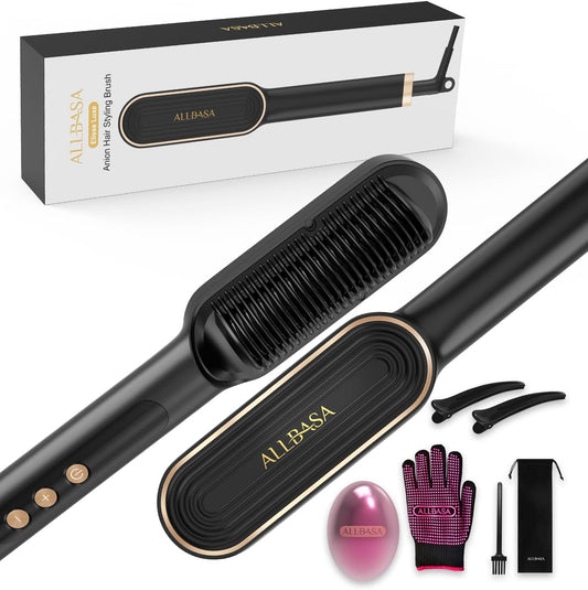 ALLBASA Brosse Lissante Professionnelle – 9 Températures, Écran LCD