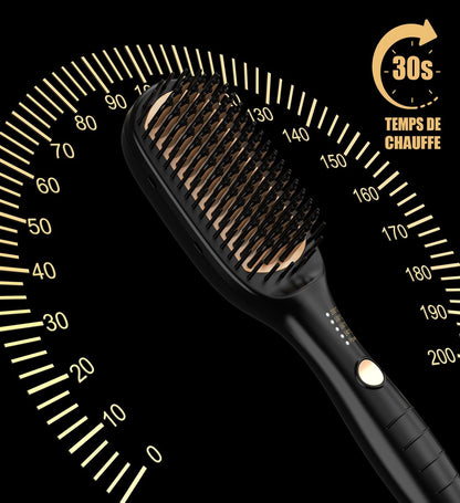 ALLBASA Lisseur Brosse – 4 Températures, Chauffe Rapide 30s