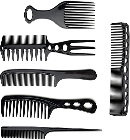 ALLBASA Kit 6PCS – Peignes & Brosses Professionnels de Coiffure, Anti-Statique, Démêlants